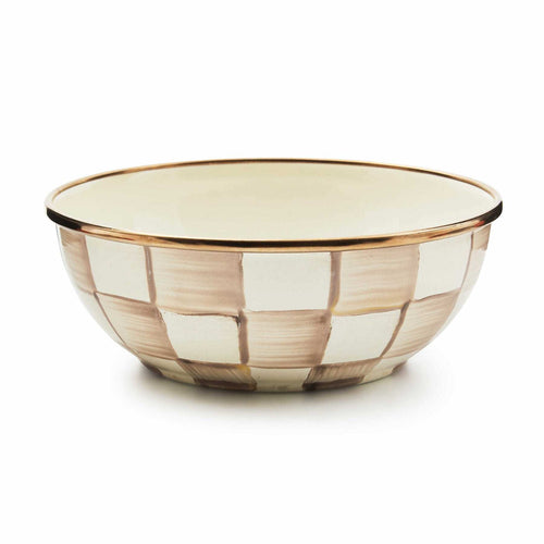 Mocha Check Everyday Bowl